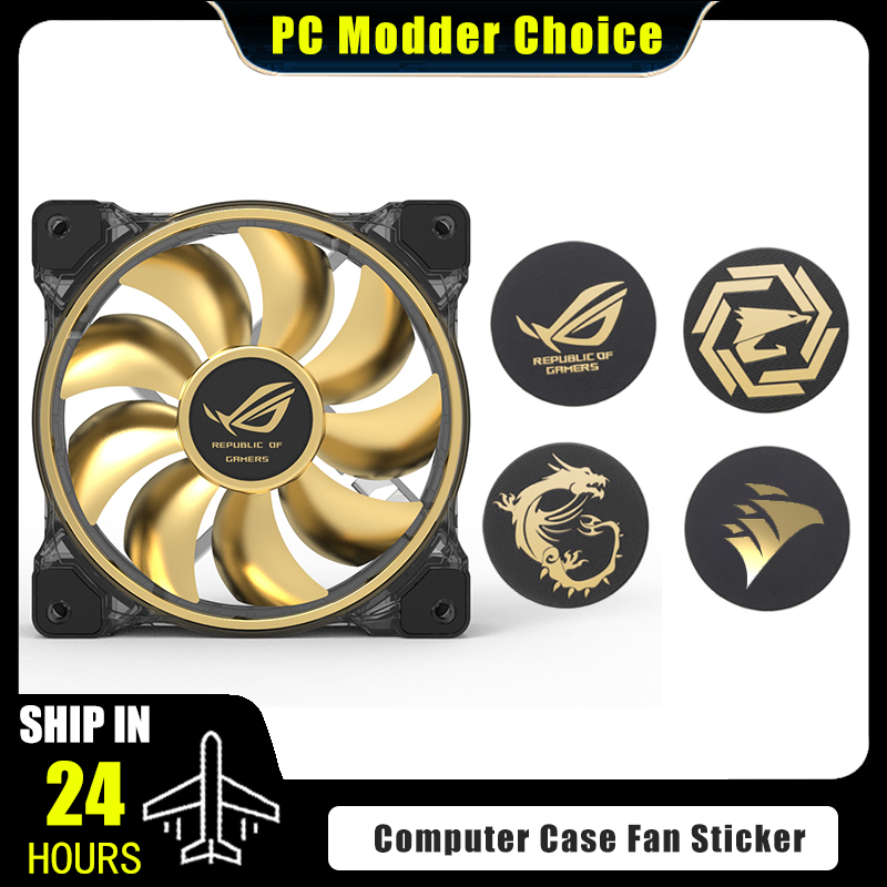 Pc Gaming Lounge - Naklejka z logo wentylatora obudowy komputera,