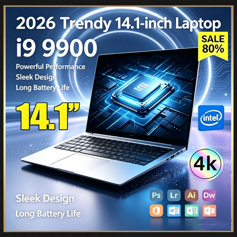 Pc Gaming Intel - 14,1-calowy ultracienki laptop z procesorem Intel