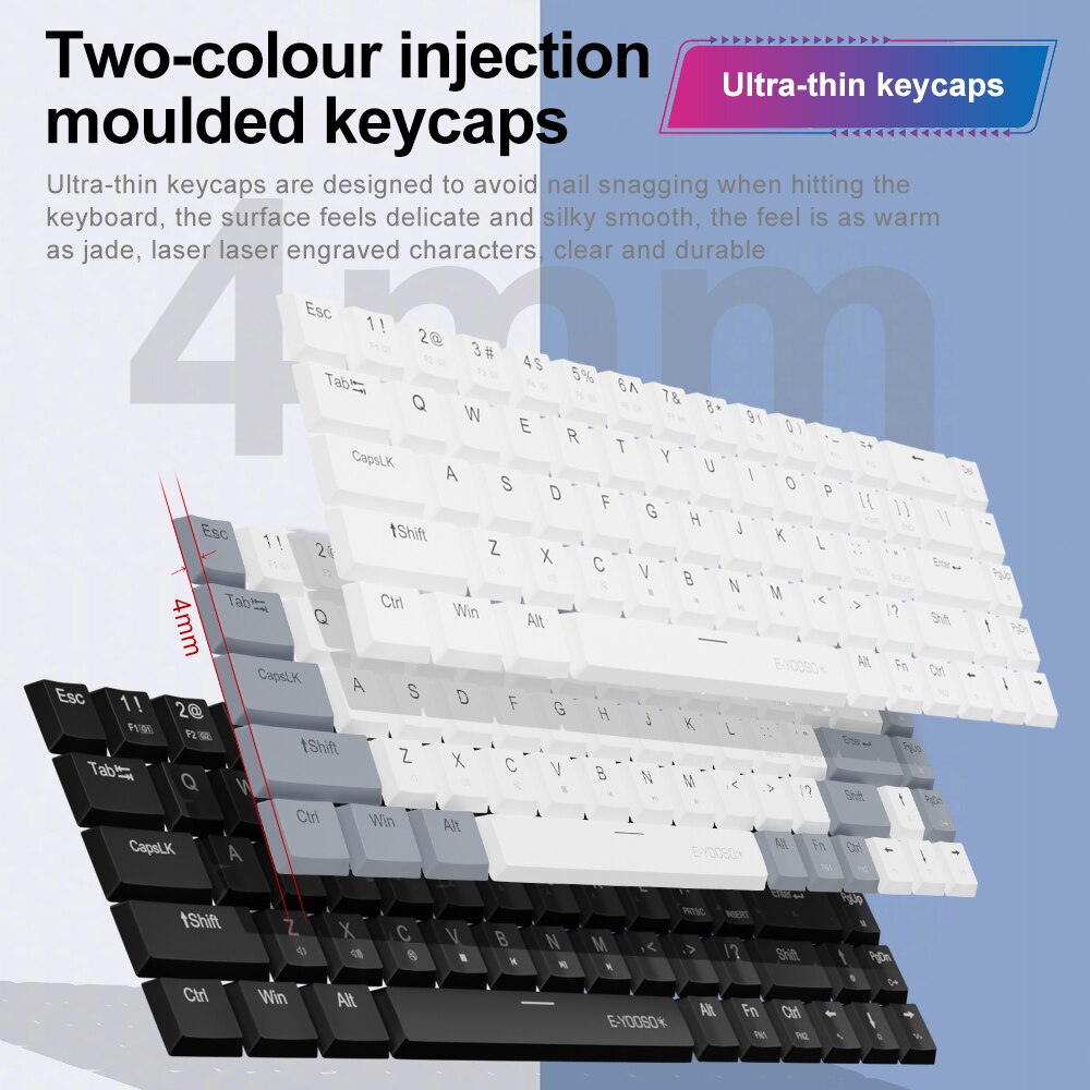 E-YOOSO A68 RGB Mini Slim USB  – Pc Gaming Pink recenzja i cena