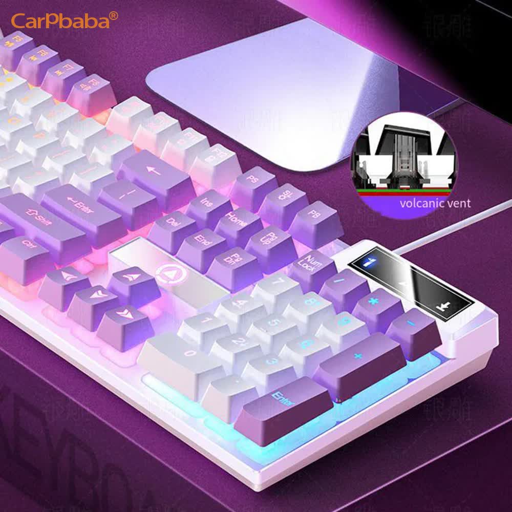 Carpbaba K500 104 klawisze USB – Pc Gaming Pink recenzja i cena