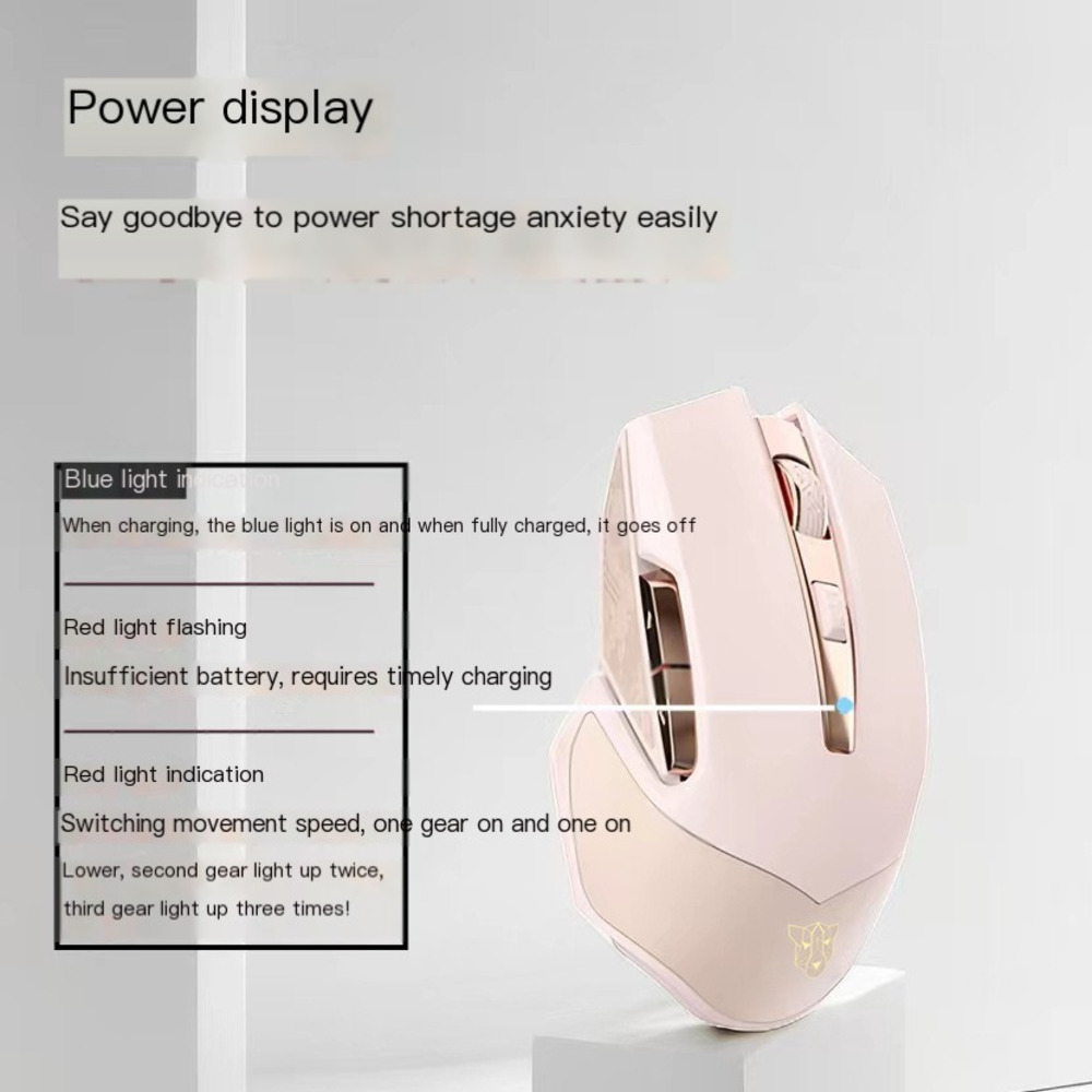 2024 Nowa bezprzewodowa mysz 2 – Pc Gaming Pink recenzja i cena