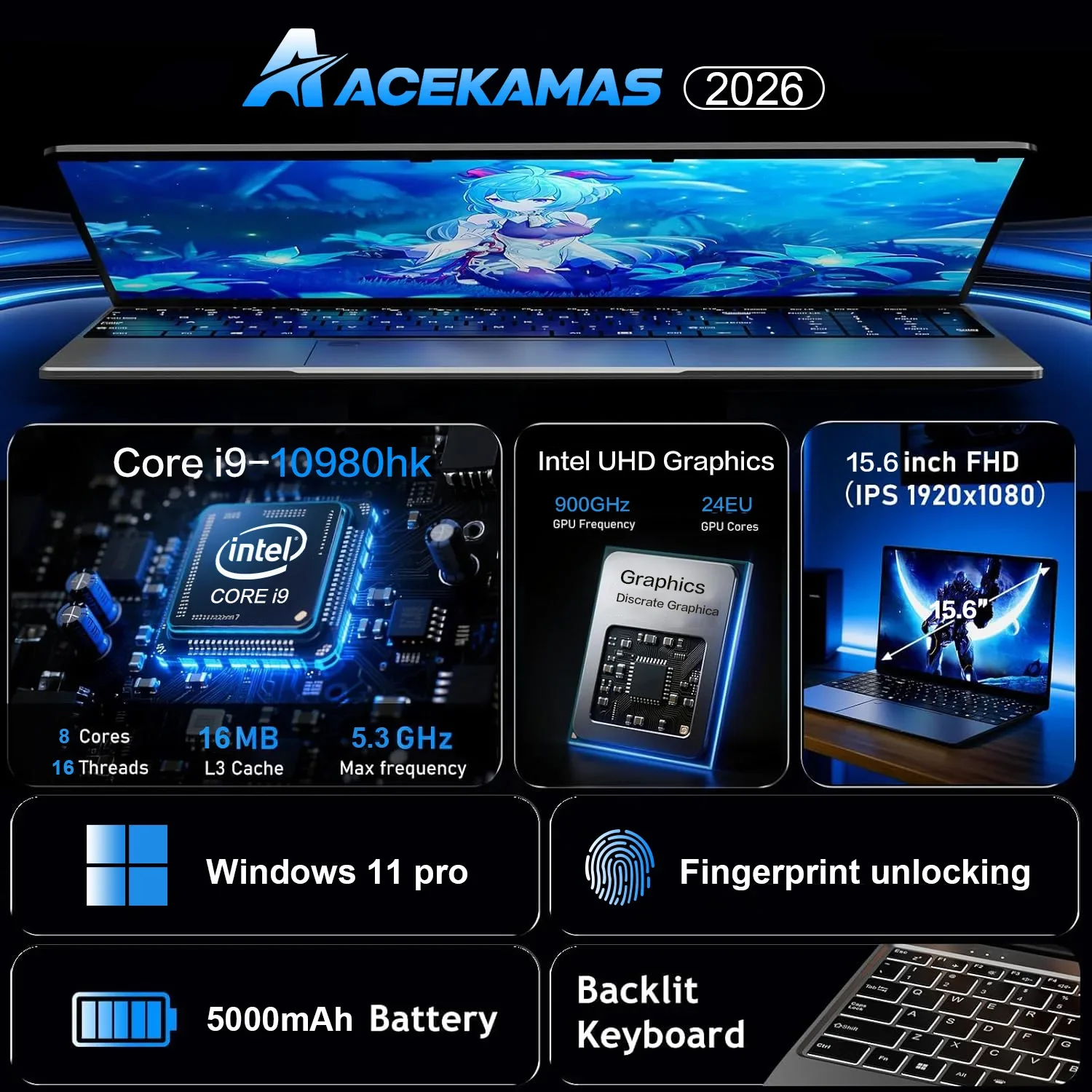 15,6-calowy przenośny laptop z – Pc Gaming Intel recenzja i cena