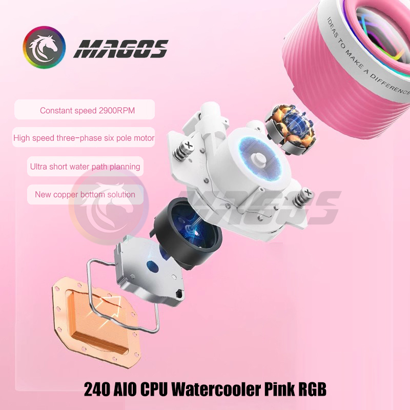 240 AIO CPU Watercooler Pink R – Pc Water Cooling recenzja i cena